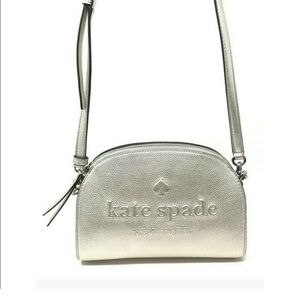 Kate Spade Tori Larchmont Avenue Leather Crossbody Bag Silver One Size
